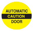 caution automatic door sign